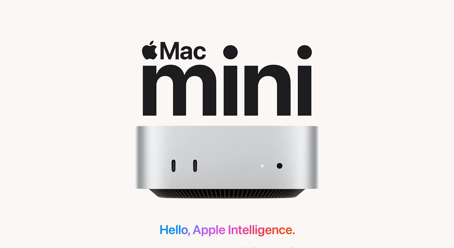 Mac mini Hello, Apple Intelligence.